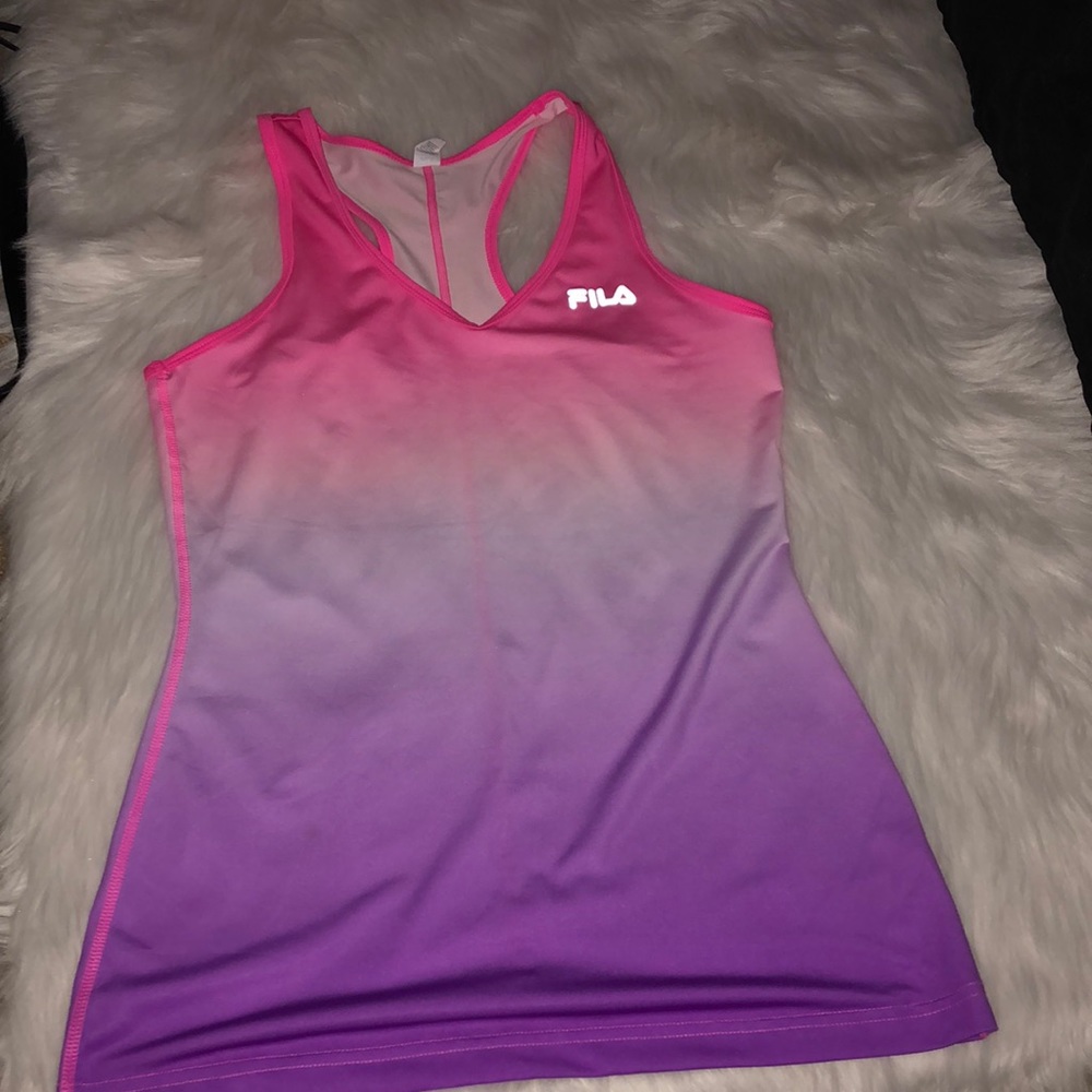 Fila Sport Pink and purple ombré tank top.